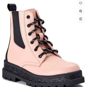 Girls Gore Combat Boot, Size 2, Like New Condition